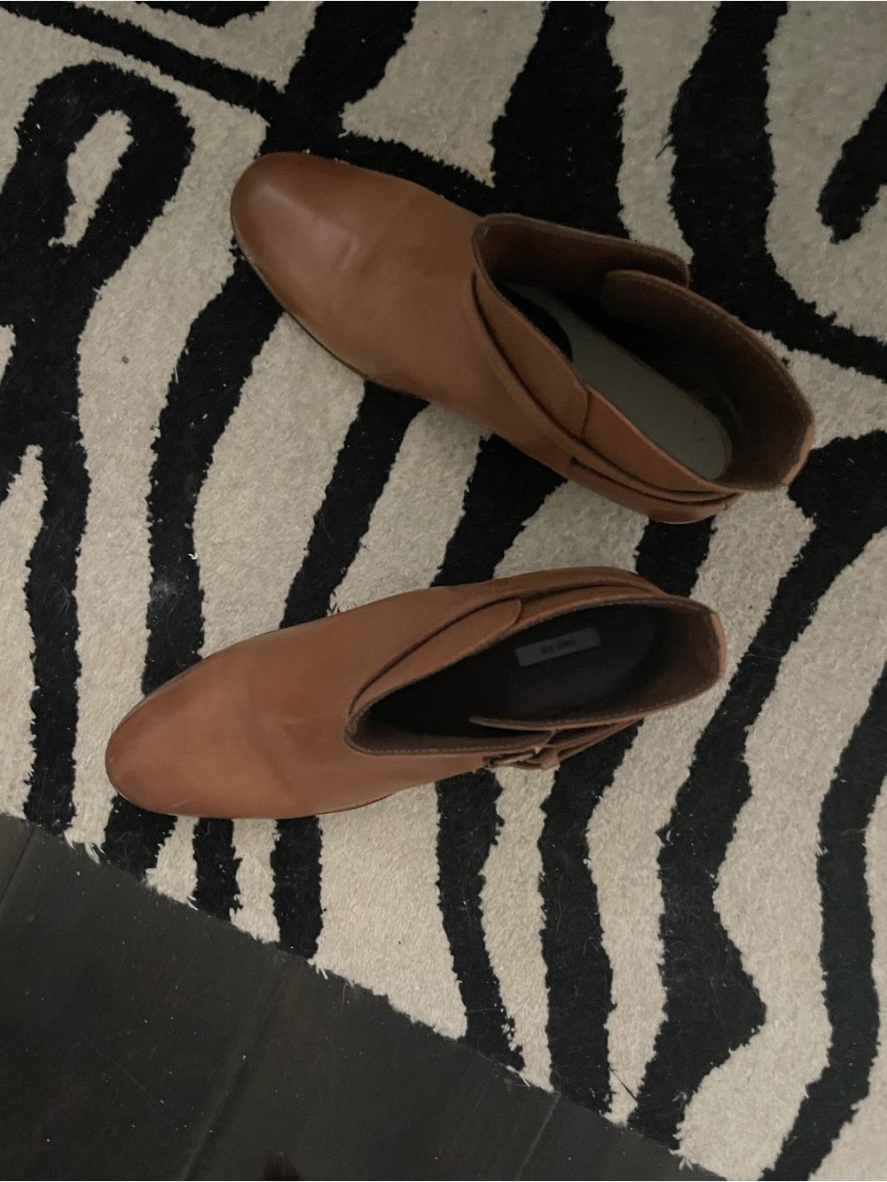 Kimchi Blue Tan Slip-On Ankle Booties from Urban Outfitters.